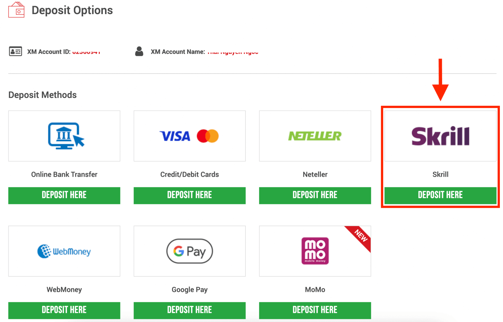 Leggja peninga á XM með rafrænum greiðslum (Skrill, Neteller, WebMoney) Leggja peninga á XM með rafrænum greiðslum (Skrill, Neteller, WebMoney)