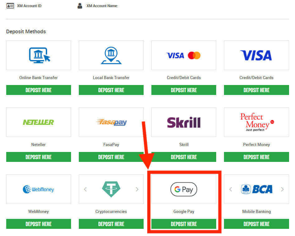Hoe geld deposito's op XM Indonesia Hoe geld deposito's op XM Indonesia