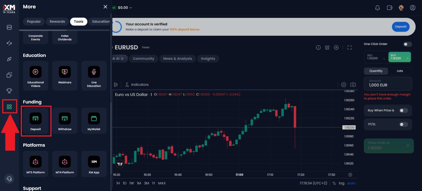 2026 දී XM හි මුදල් තැන්පත් කරන්නේ කෙසේද: තැන්පතු ක්‍රම, ගාස්තු සහ සැකසුම් කාලය